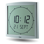 Indoor LCD clock – Cristalys Ellipse