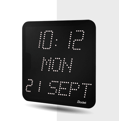 White Style 7 Date LED clock