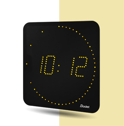 Style 7 Ellipse yellow LED clock