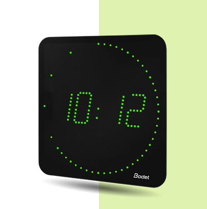 Style 7 Ellipse green LED clock