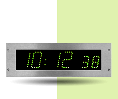 Watch Style 7S Hospital green LED clock