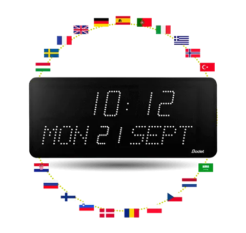 Style10-Date LED-clock - date display in different languages