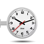 Analogue clock for transport