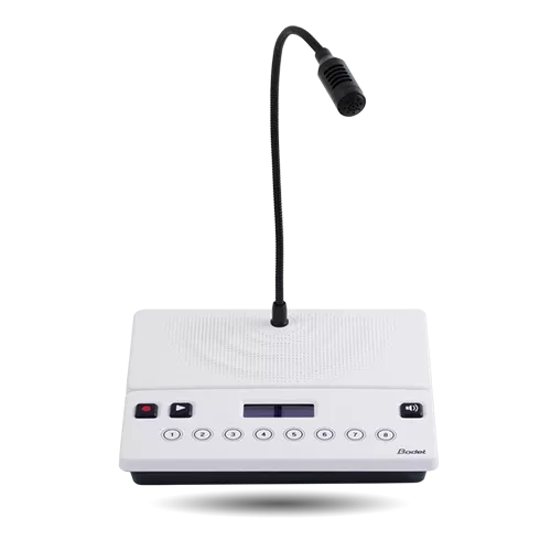 Harmonys microphone for broadcasting live or pre-recorded announcements