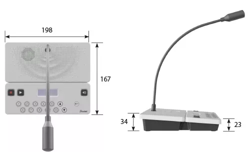 Dimensions of the Multizone Microphone
