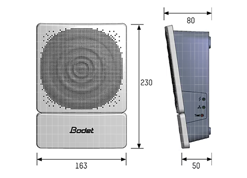 Dimensions of the Harmonys indoor wall speaker