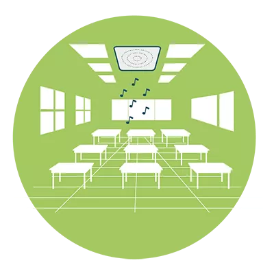 Discretion assured with the Harmonys ceiling loudspeaker