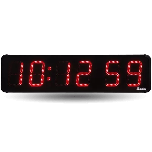 Outdoor LED clock: Digital clock for the transport sector