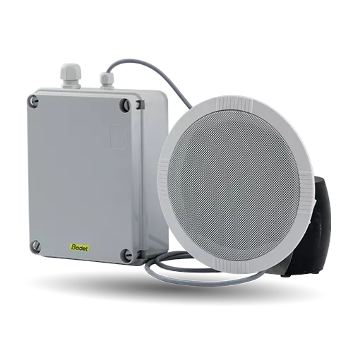 Amplified embeddable Sounder for timely chiming Ceiling-mounted Melodys