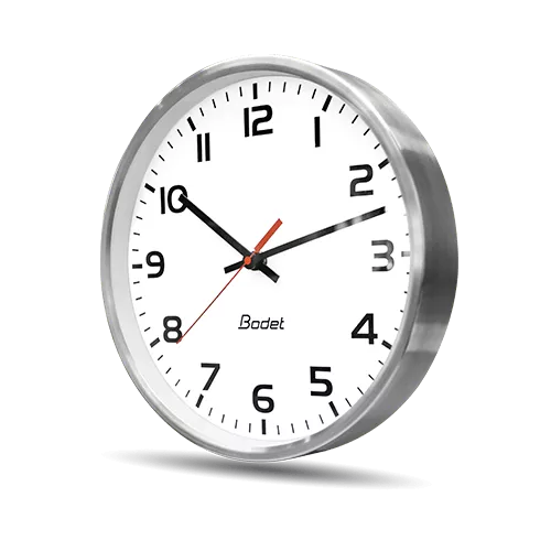 An indoor metallic analogue clock for industry Profil 740