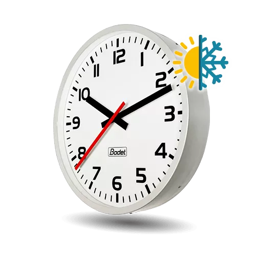 Metal analogue clock for waterway terminals and bus stations Profil 760