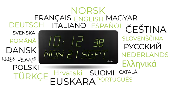 Multilingual led clock Multilingual led clock