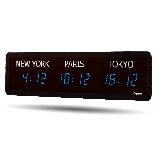 Multiple time zone clock: World Style LED clock World Style