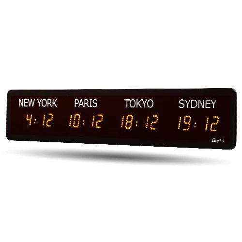 Multiple time zone clock: World Style LED clock World Style