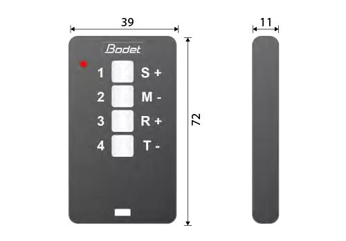 Dimensions Lockdown remote control